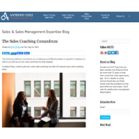 Member Anthony Cole Training Group | Sales Management Expertise Blog in  